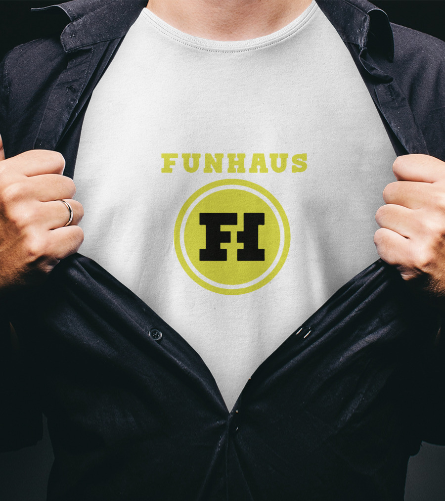 Funhaus FH Logo In Yellow Circle T-Shirt