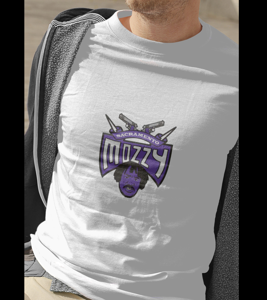Sacramento Mozzy Purple Face With Guns T-Shirt