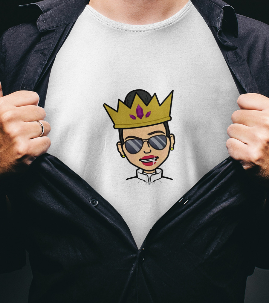 Blesiv Crown Sunglasses Cartoon Image T-Shirt