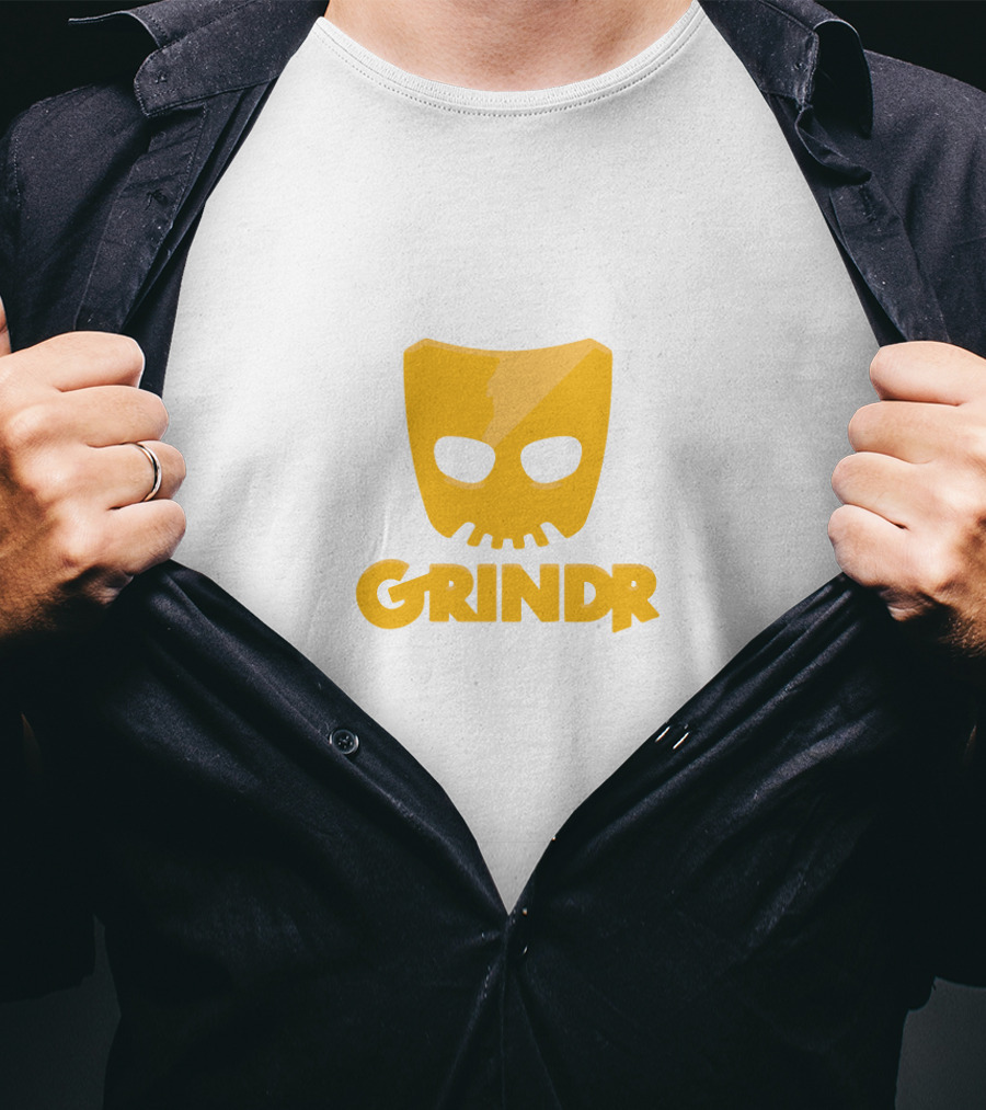 Grindr Bold Yellow Mask T-Shirt