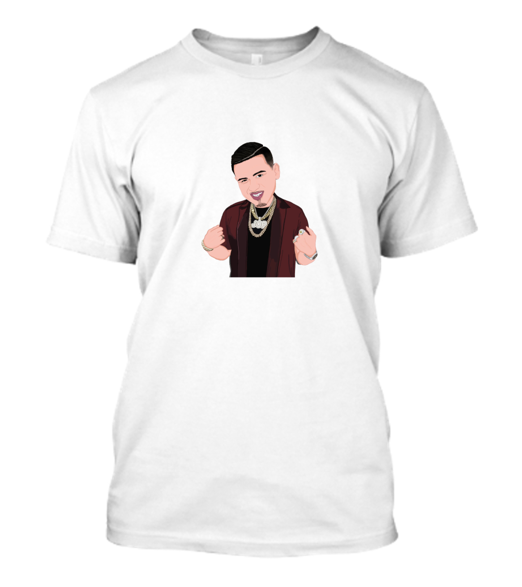 Fuerza Regida Cartoon Character With Chains And Rings T-Shirt