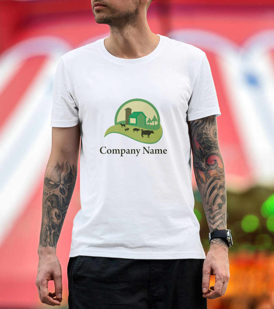 Farm Company Name Livestock Barn T-Shirt