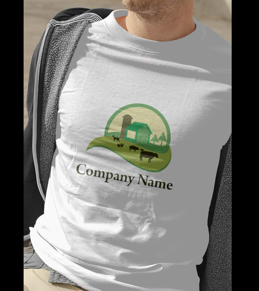Farm Company Name Livestock Barn T-Shirt