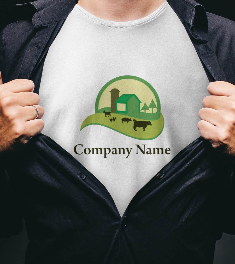 Farm Company Name Livestock Barn T-Shirt