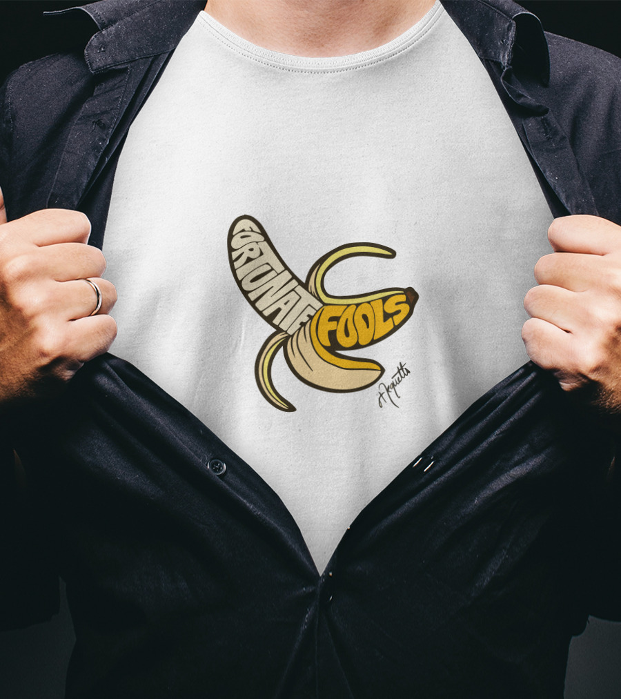Fortunate Fools Banana Art By Franks T-Shirt