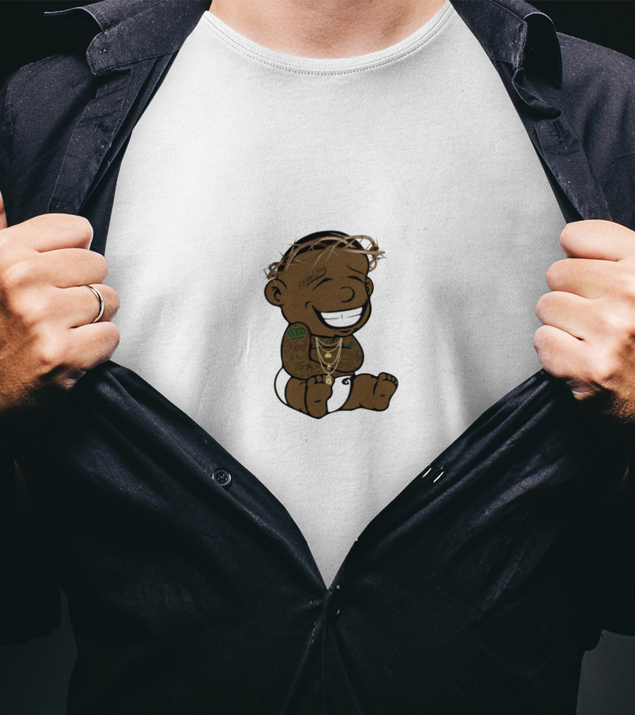DaBaby Cartoon Character With Tattoos And Jewelry T-Shirt
