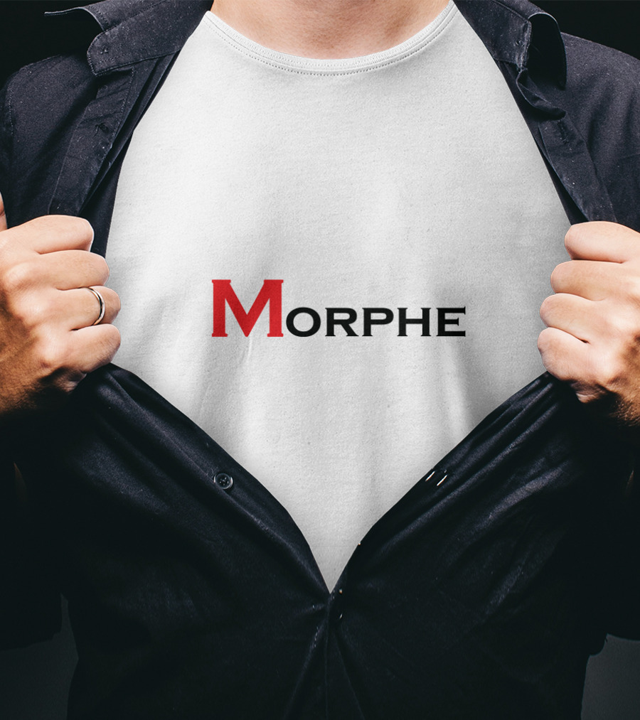 Morphe Red And Black Minimalist Typography T-Shirt