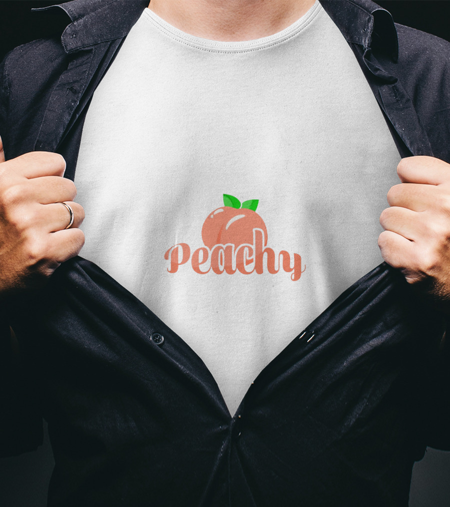 Peachy Squad Peach With Leaves T-Shirt