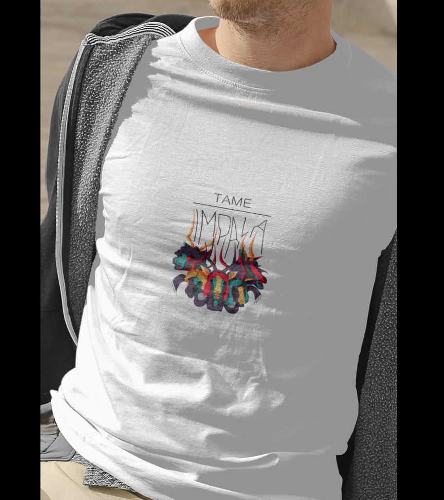 Tame Impala Colorful Abstract Impala Heads T-Shirt
