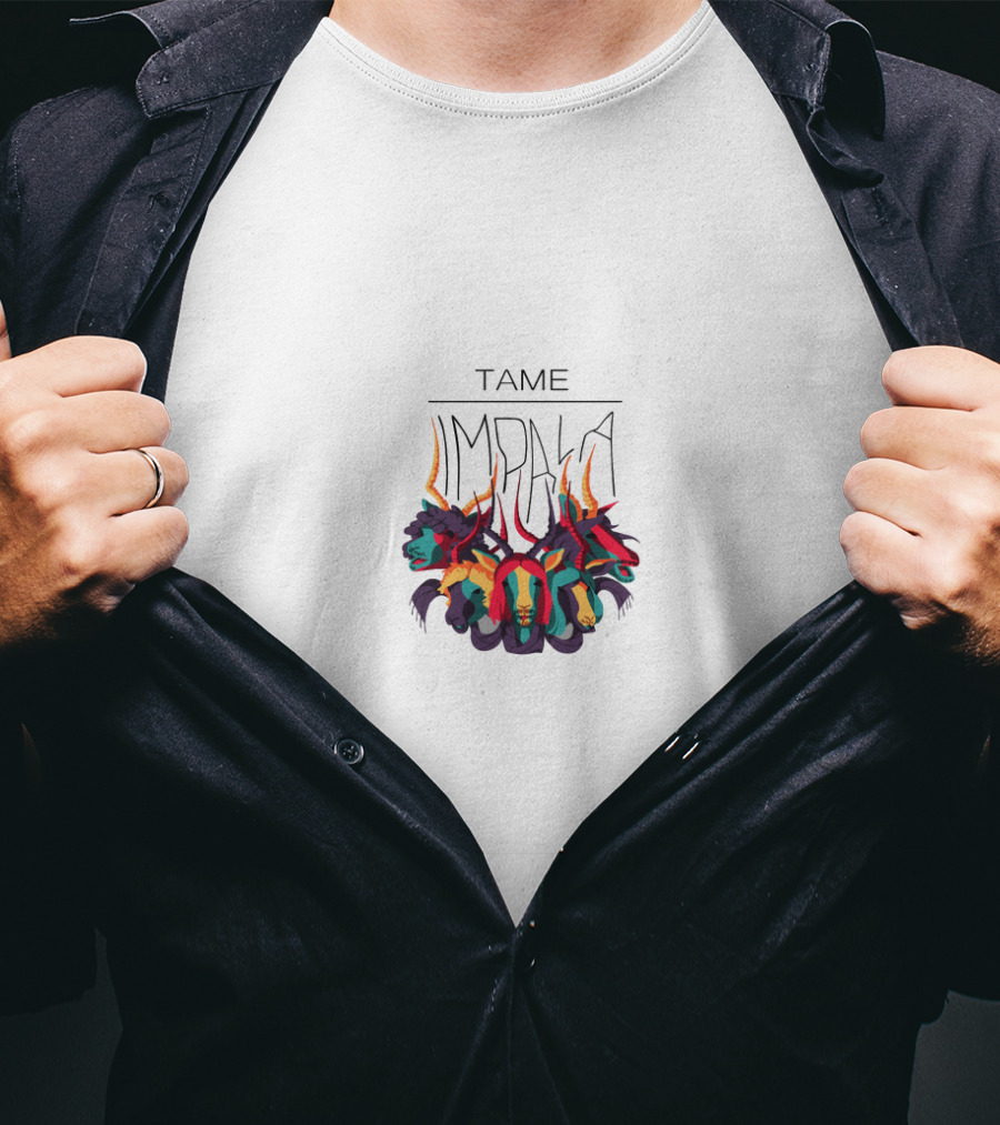 Tame Impala Colorful Abstract Impala Heads T-Shirt