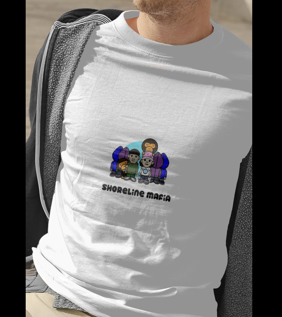 Shoreline Mafia Cartoon Characters Group Image T-Shirt