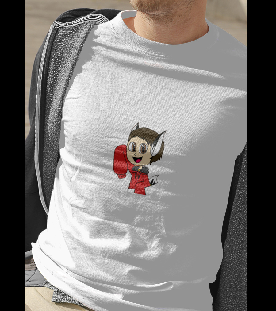 Randumb Boxing Character With Red Glove And Horns T-Shirt