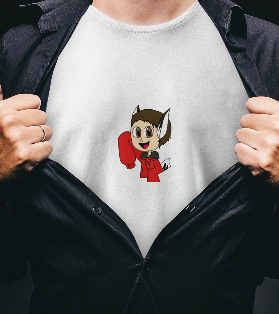 Randumb Boxing Character With Red Glove And Horns T-Shirt