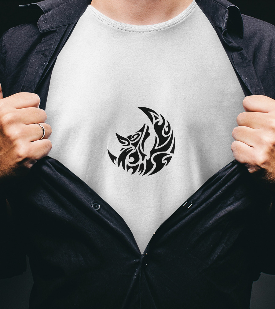 Mephit Furmeet Tribal Wolf Moon T-Shirt
