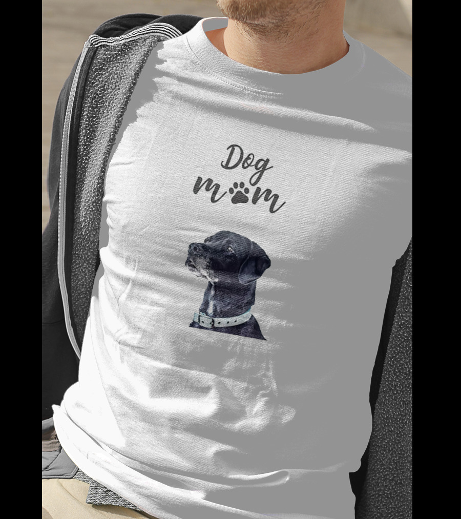 Dog Mom Black Lab Paw Prints T-Shirt