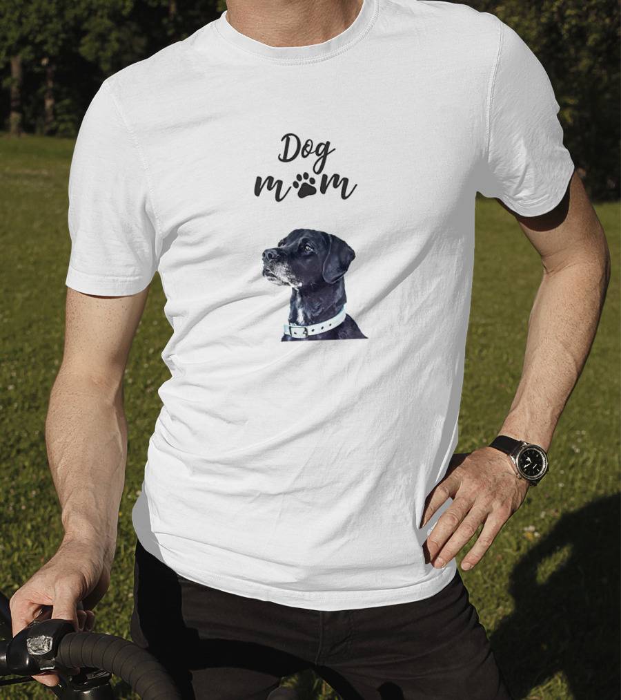 Dog Mom Black Lab Paw Prints T-Shirt