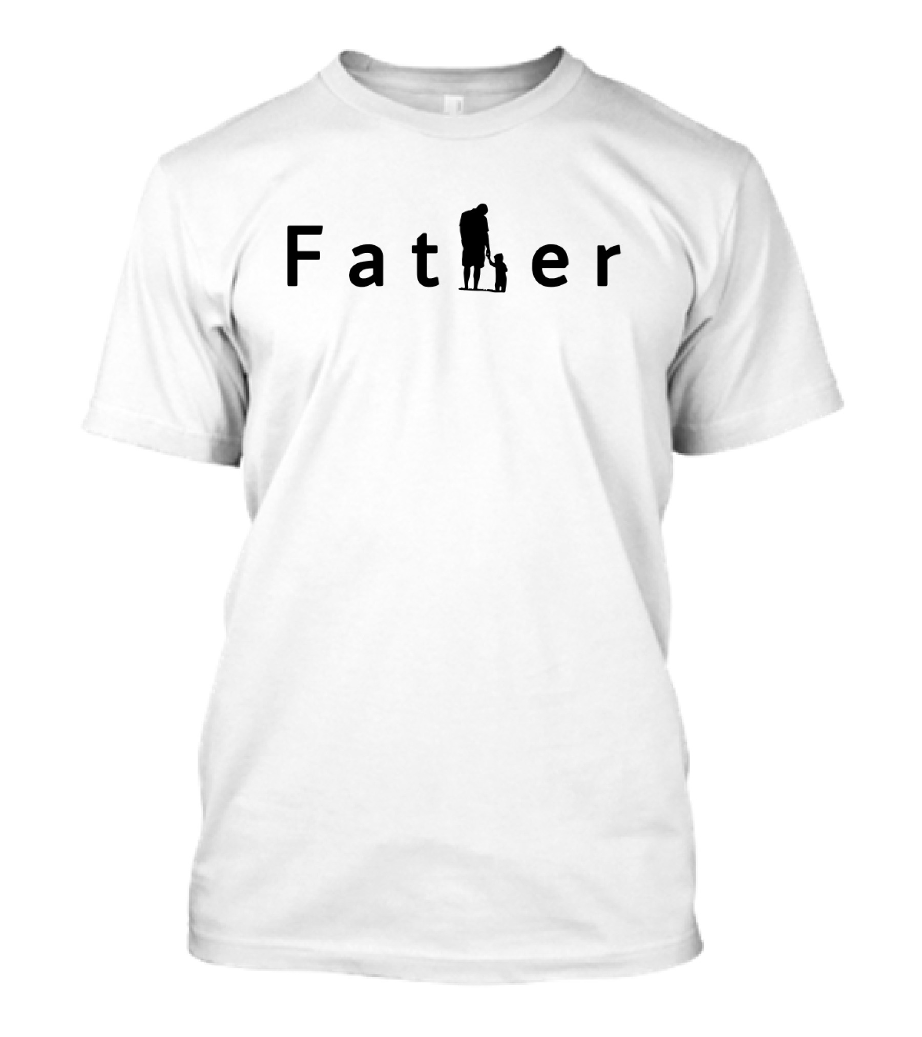 Father Black Silhouette With Child T-Shirt