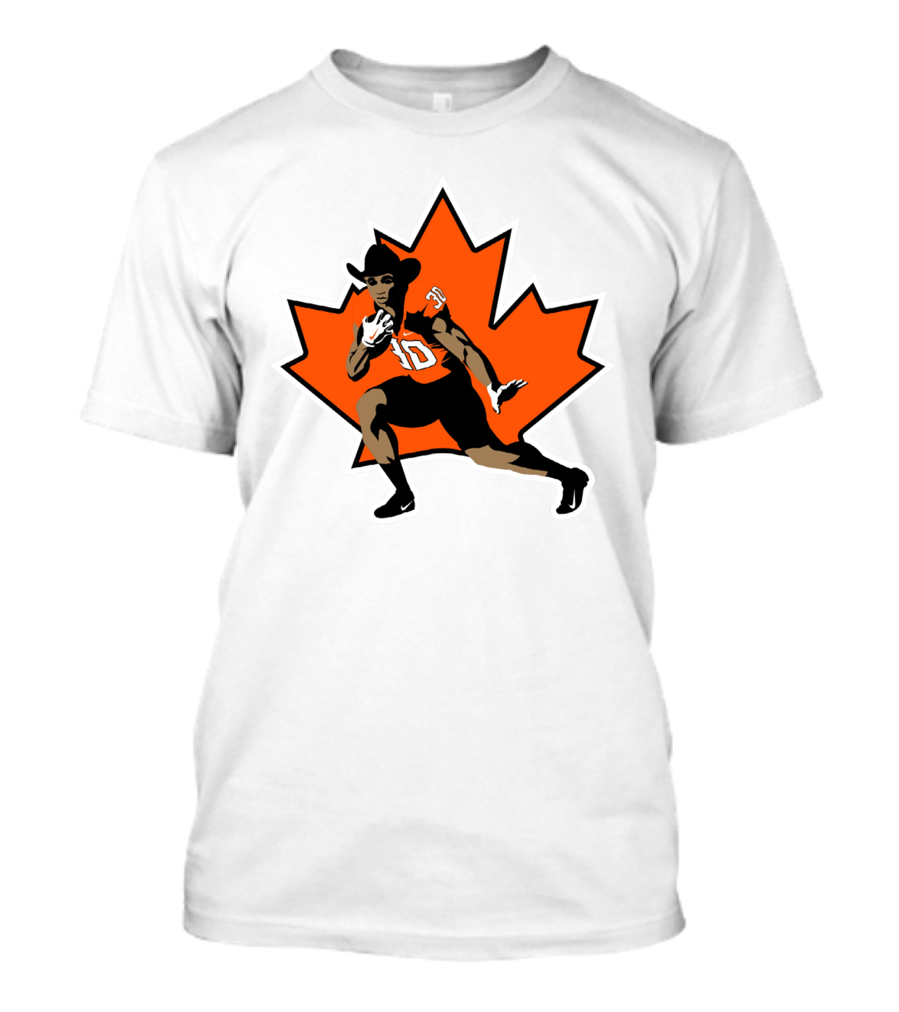 Chuba Hubbard Cowboy Football Player Maple Leaf T-Shirt