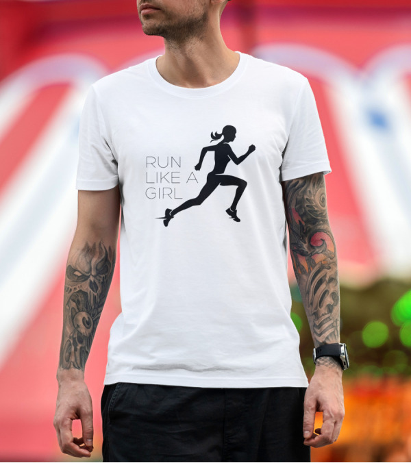 Premium T-Shirt: RUN LIKE A GIRL RUNNING T-Shirt RUN LIKE A GIRL RUNNING T-Shirt