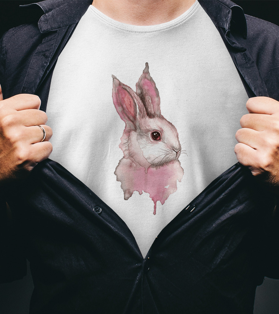Hare 6s Watercolor Rabbit Dripping T-Shirt