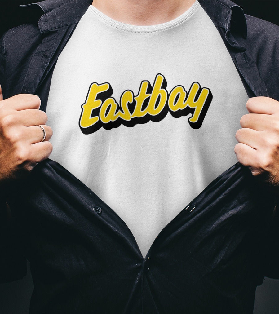Eastbay Yellow Outline Bold Script T-Shirt