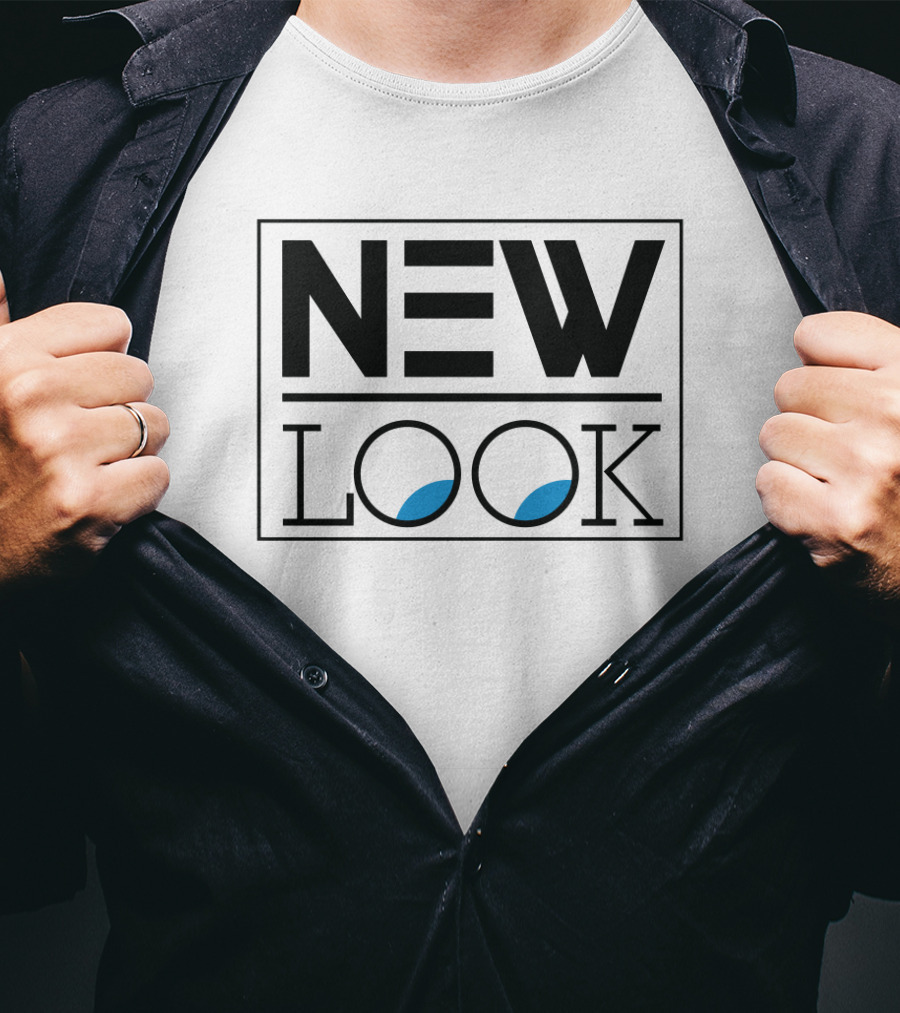 NEW LOOK Text Design With Blue Accents T-Shirt