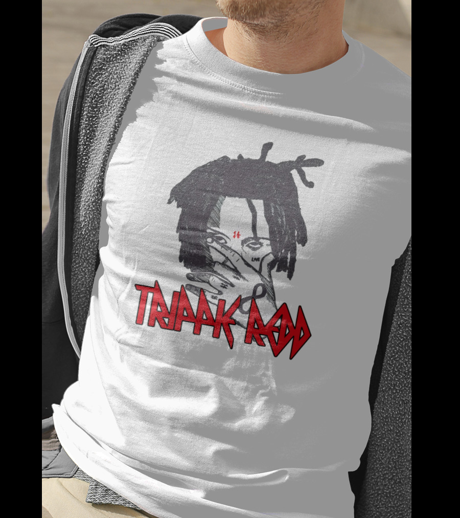Trippie Redd Illustration With Hand Gesture And Red 14 T-Shirt