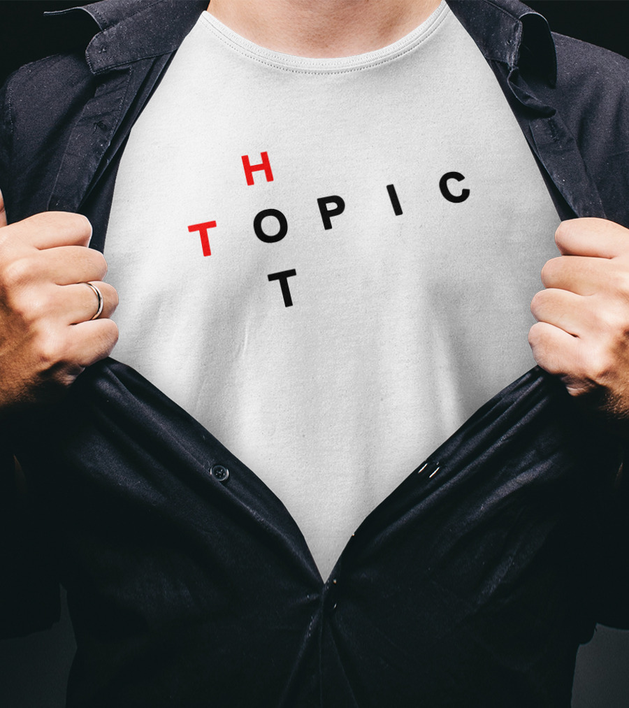 Hot Topic Tilted Text T-Shirt