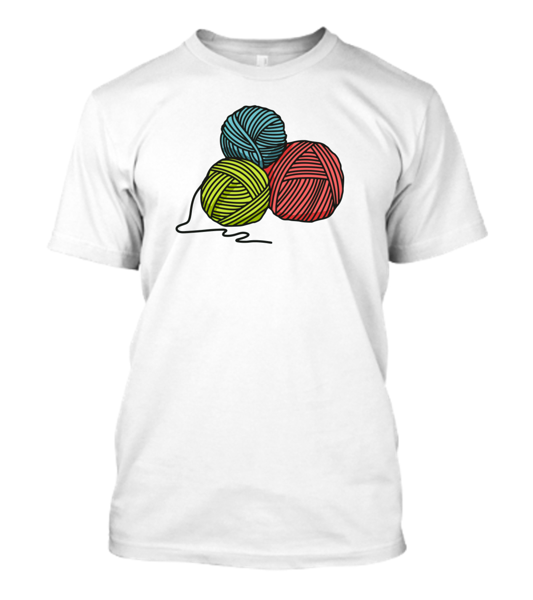 Yarn Balls Blue Green Red T-Shirt