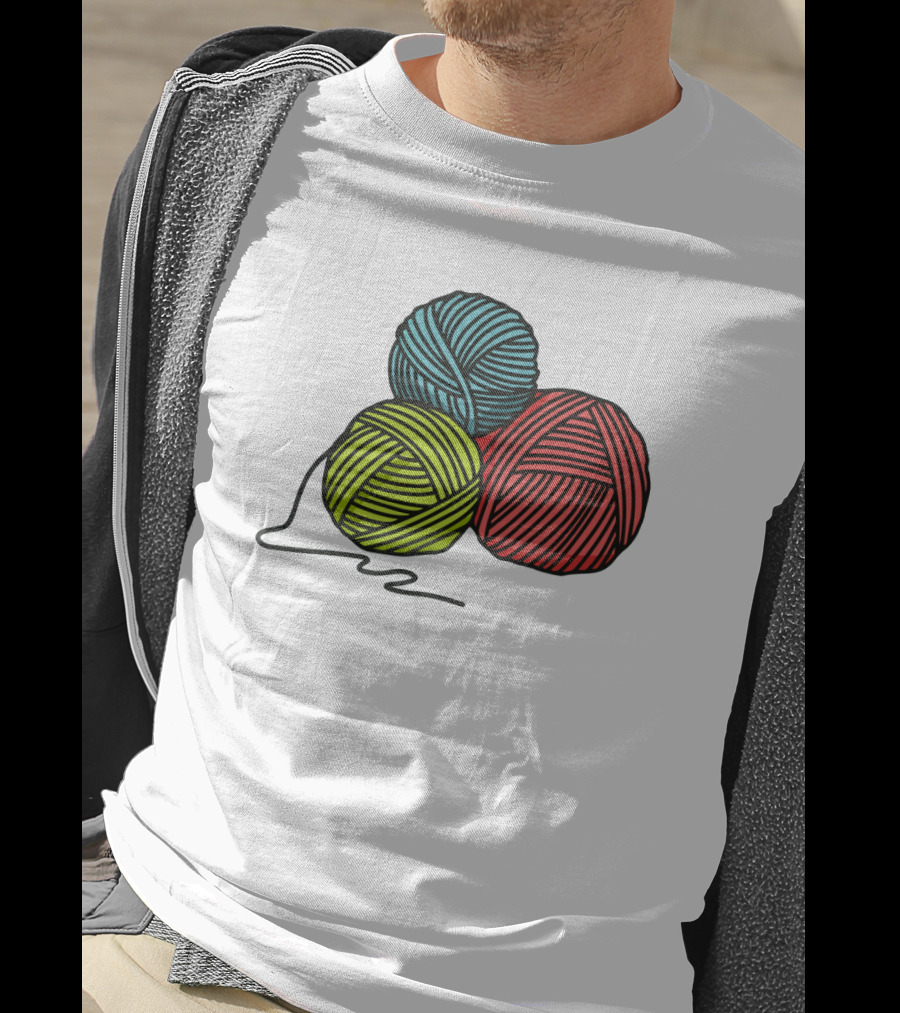 Yarn Balls Blue Green Red T-Shirt