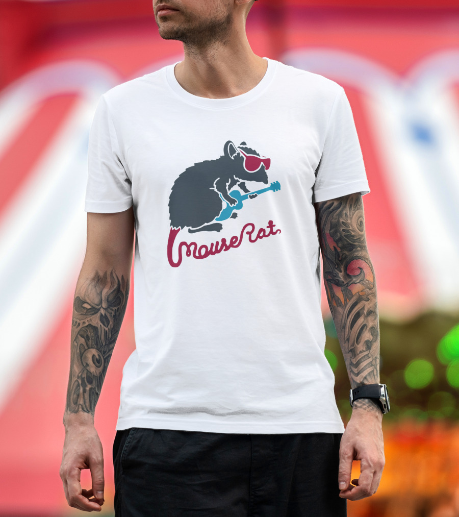 Mouse Rat Sunglasses Guitar T-Shirt