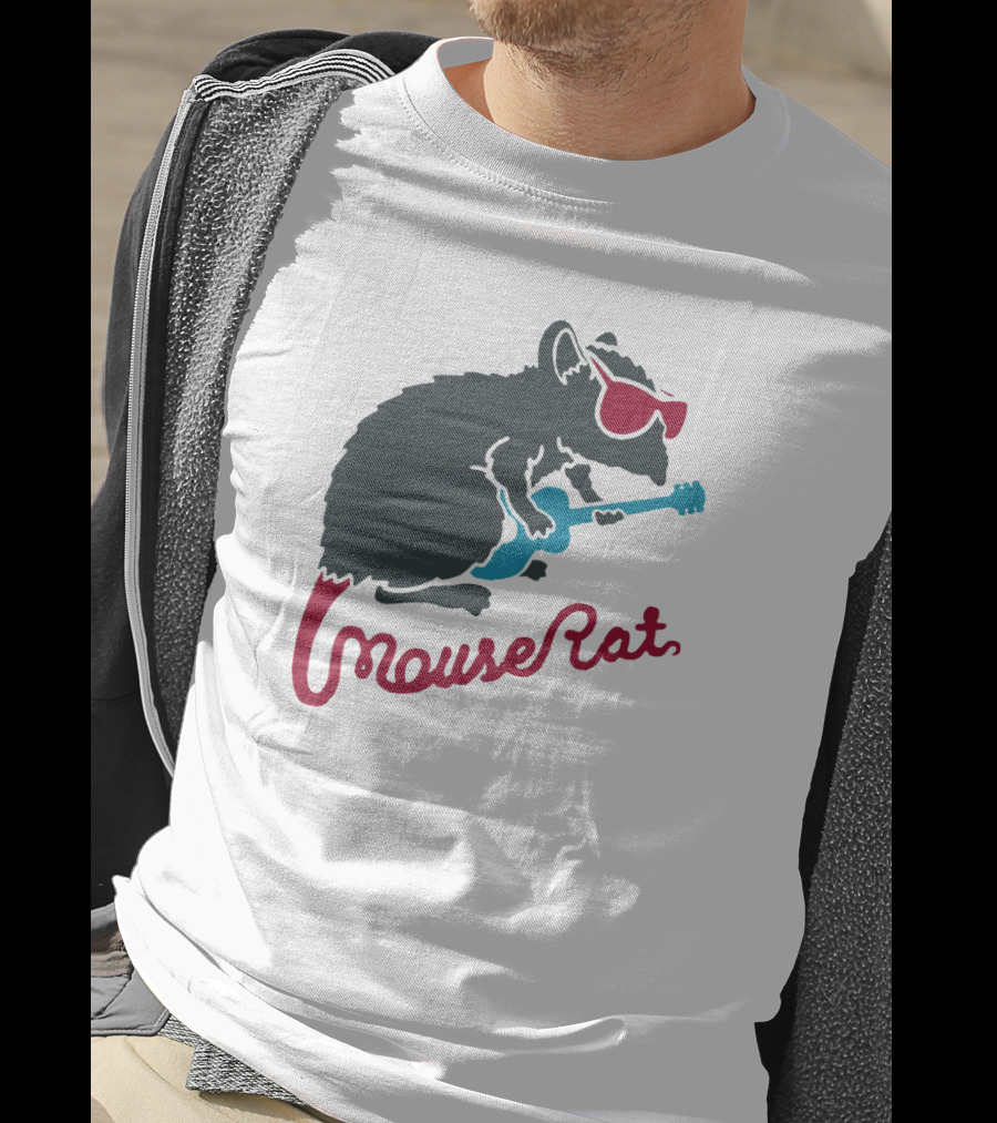 Mouse Rat Sunglasses Guitar T-Shirt