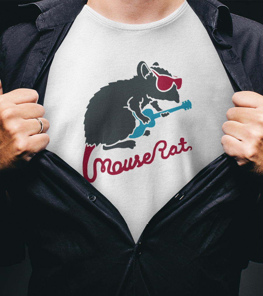 Mouse Rat Sunglasses Guitar T-Shirt