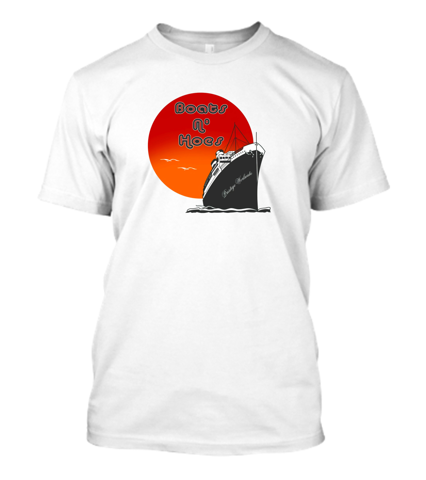 Boats N' Hoes Prestige Worldwide Step Brothers Sun Cruise T-Shirt