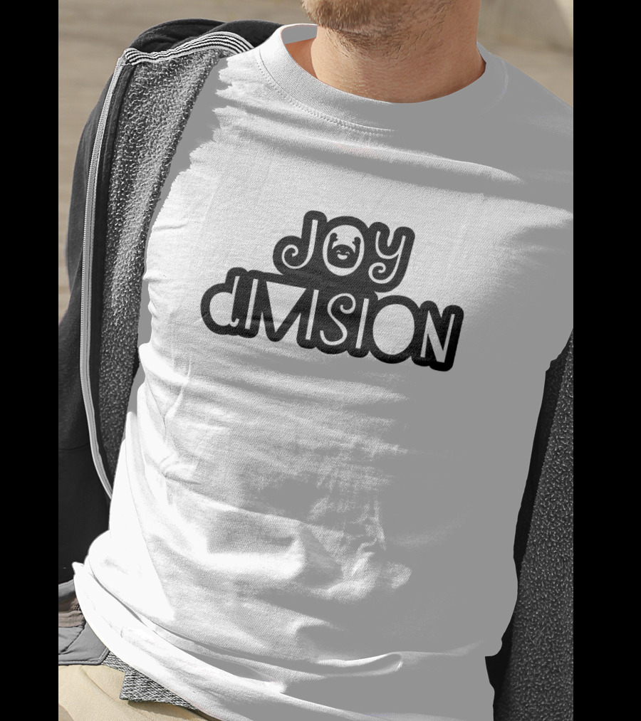 Joy Division Groovy Text With Smiley Face T-Shirt
