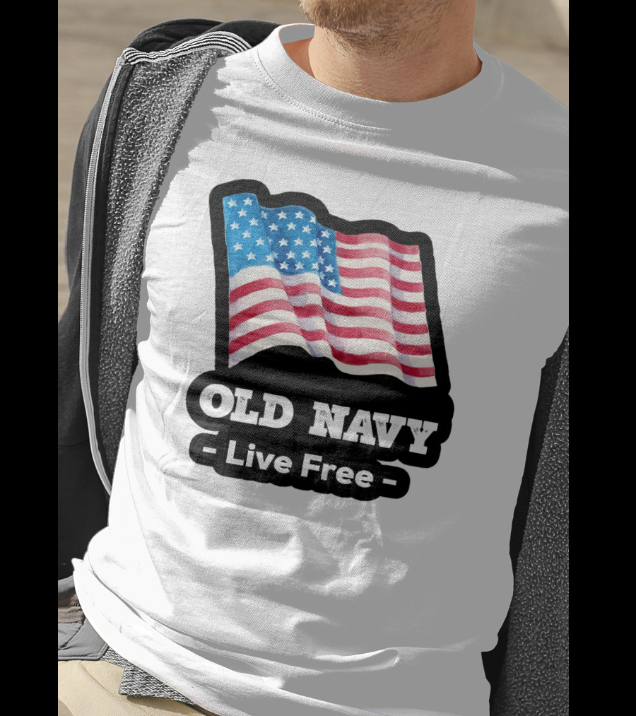 Old Navy Live Free American Flag T-Shirt