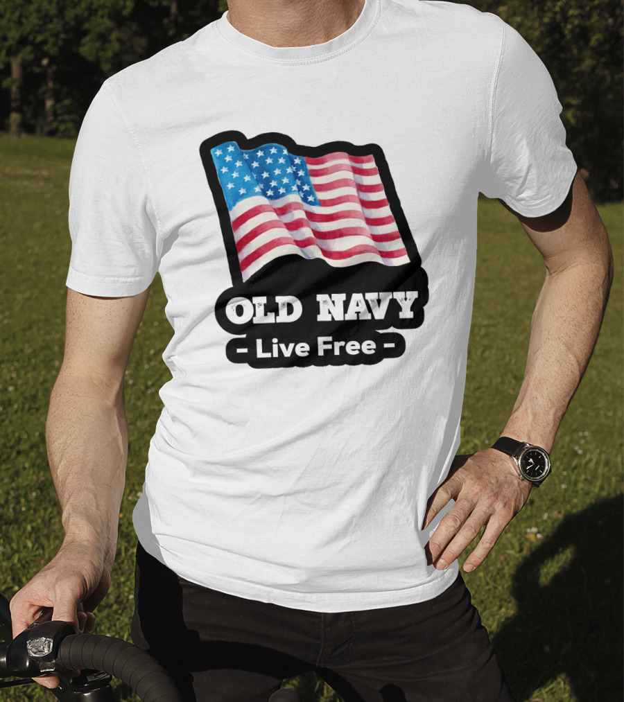 Old Navy Live Free American Flag T-Shirt