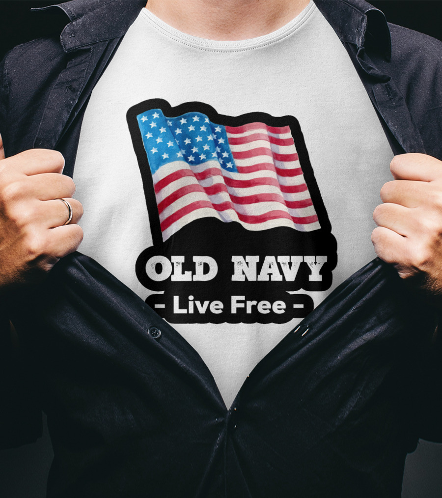 Old Navy Live Free American Flag T-Shirt