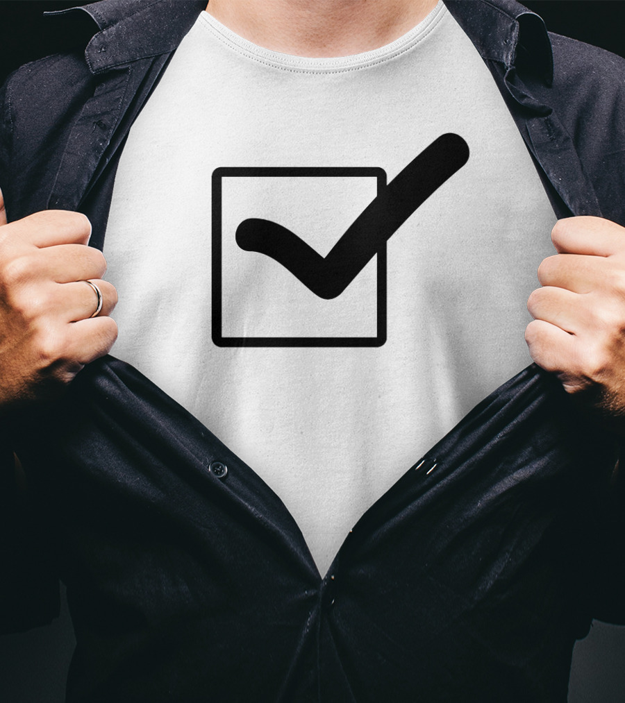 Check Mark Icon In Square Box T-Shirt