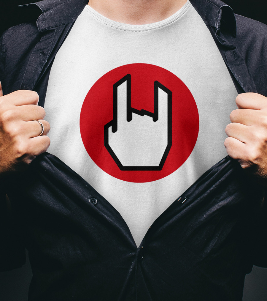 EMP Metal Hand Gesture Symbol T-Shirt