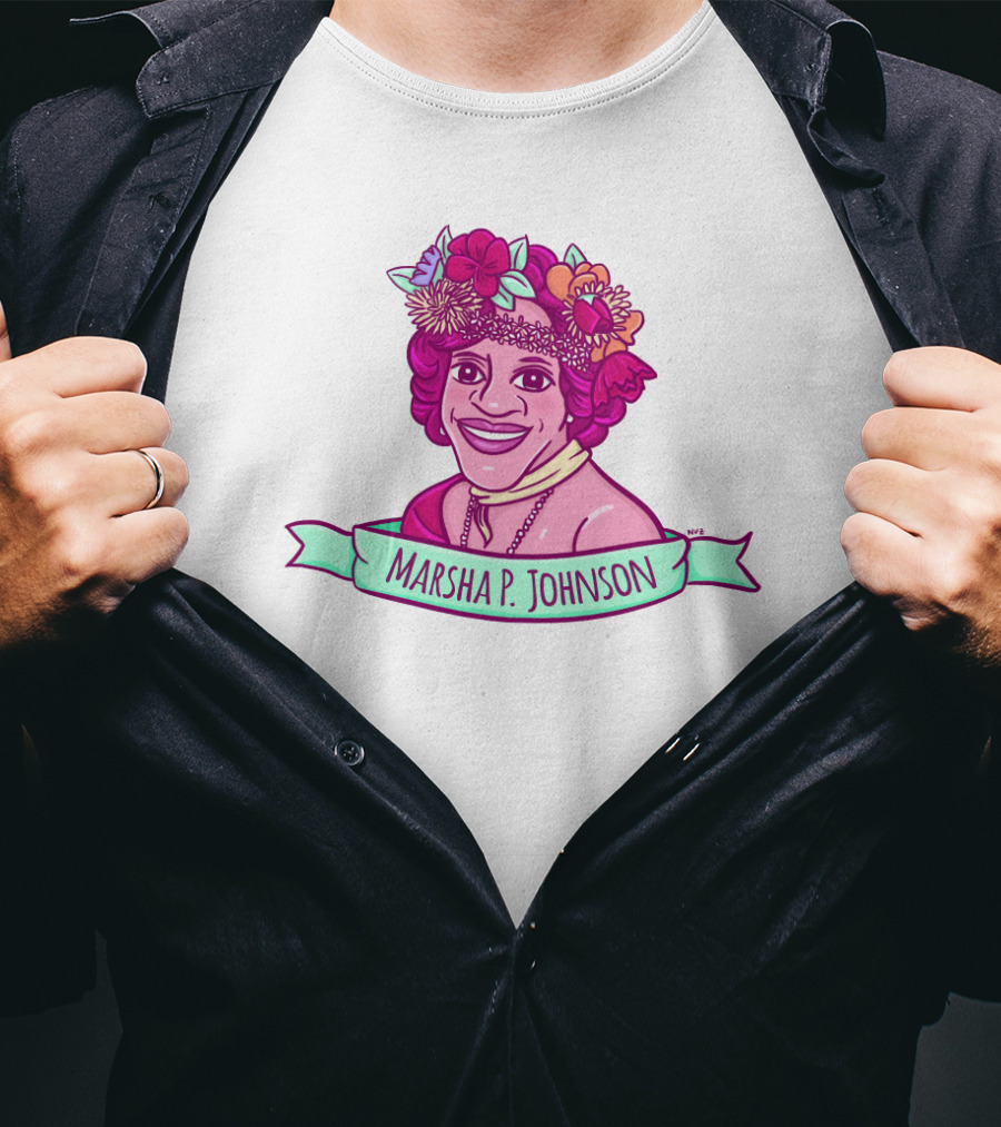 Marsha P. Johnson Flower Crown T-Shirt