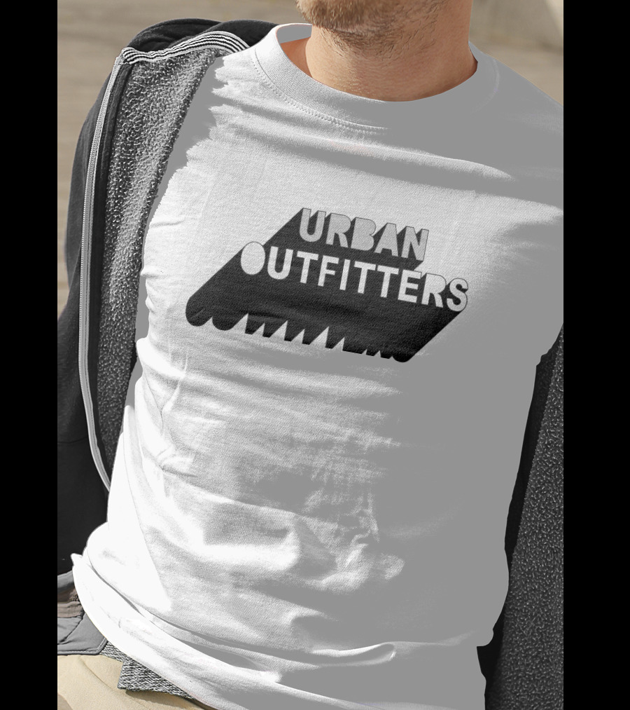 Urban Outfitters Bold Black Shadow Text T-Shirt