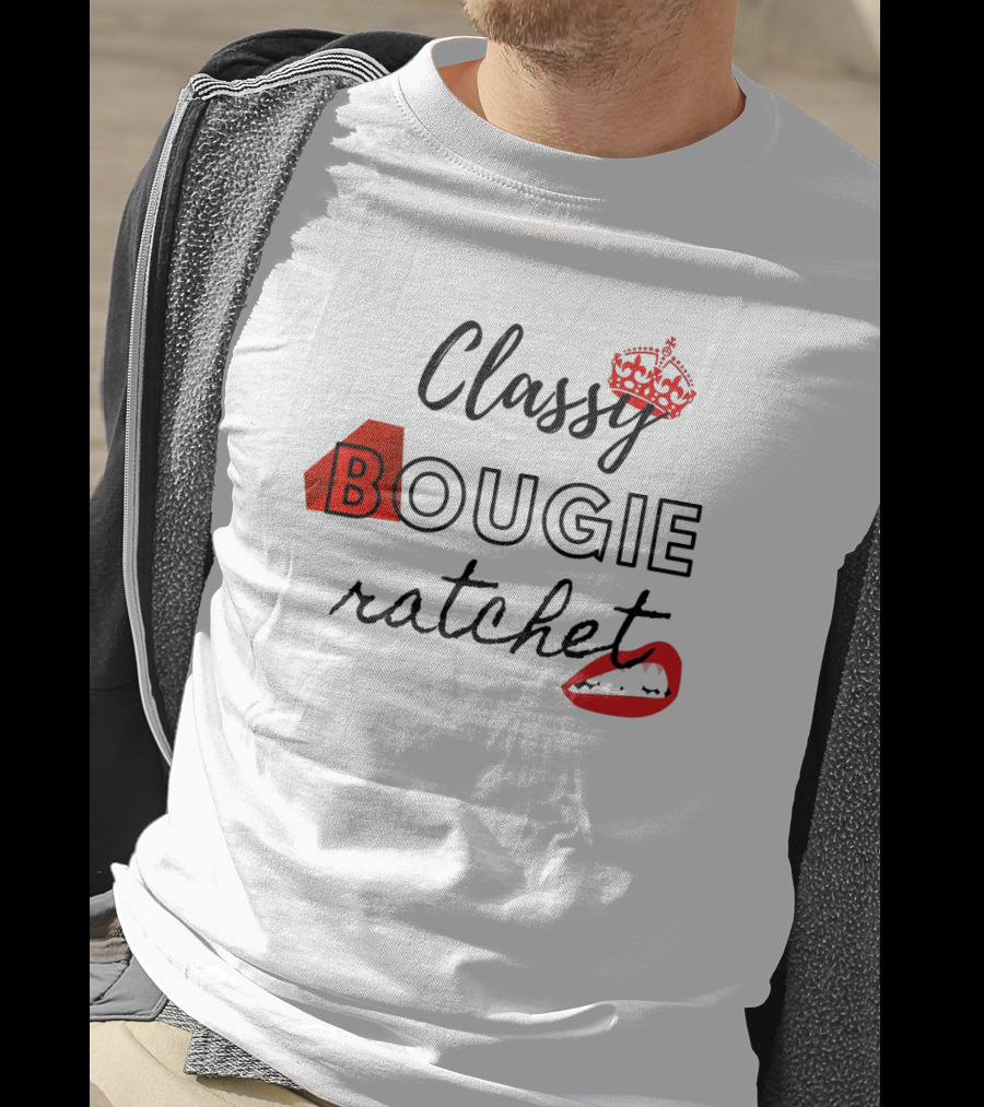 Classy Bougie Ratchet Crown Lips Red Diamond T-Shirt