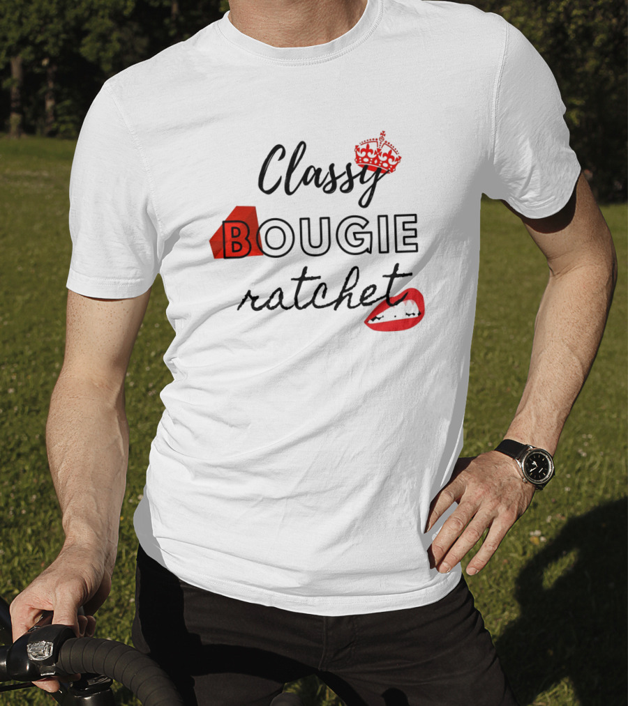 Classy Bougie Ratchet Crown Lips Red Diamond T-Shirt