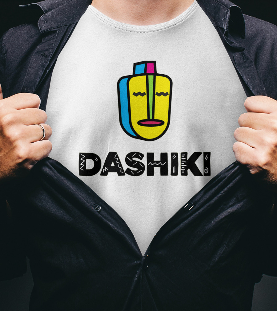 DASHIKI Colorful Geometric Mask T-Shirt