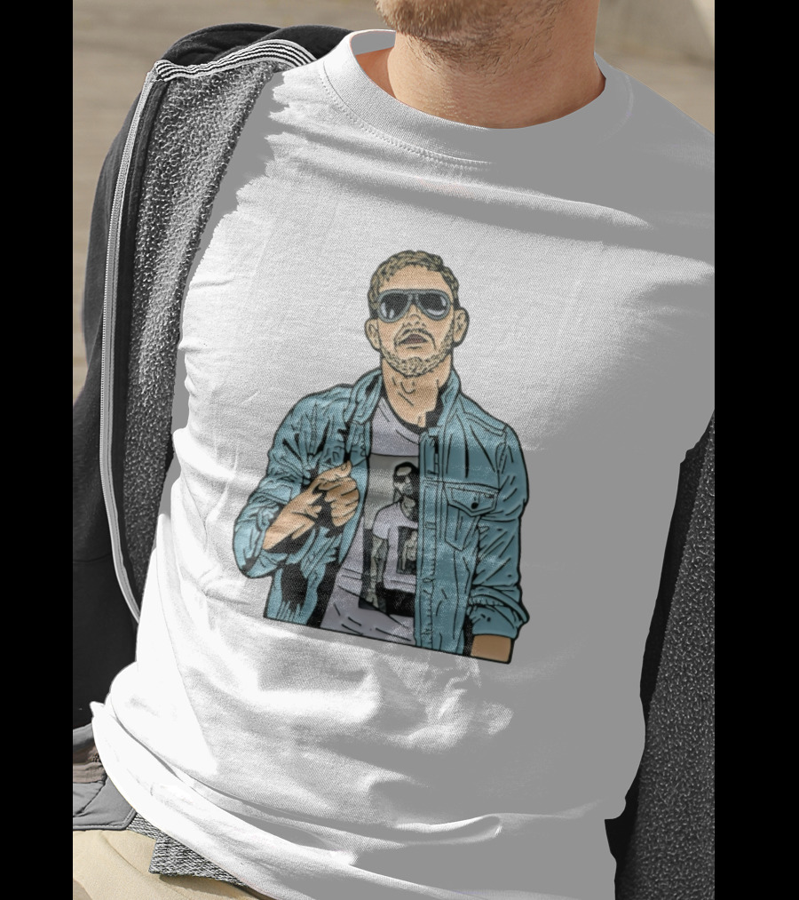 Orange Cassidy Denim Jacket Sunglasses T-Shirt