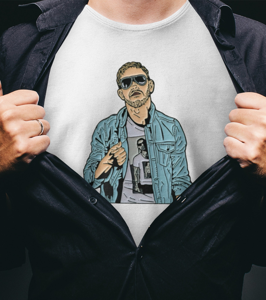 Orange Cassidy Denim Jacket Sunglasses T-Shirt