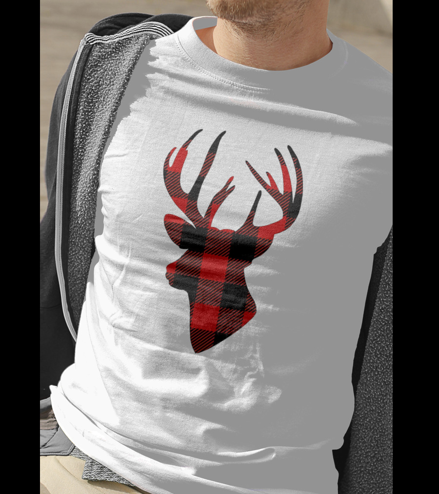 Buffalo Plaid Deer T-Shirt