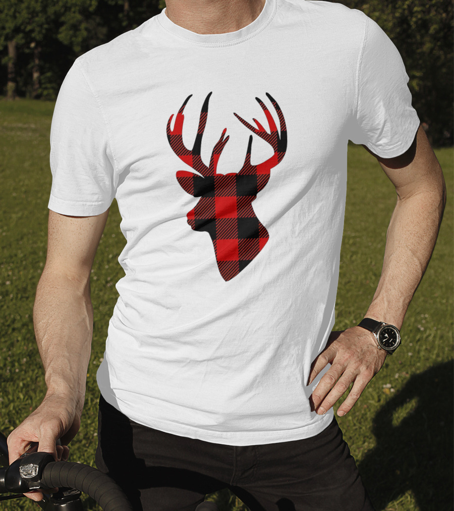 Buffalo Plaid Deer T-Shirt
