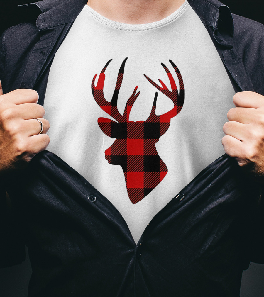 Buffalo Plaid Deer T-Shirt